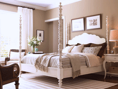 Lexington - Poster bed painted white